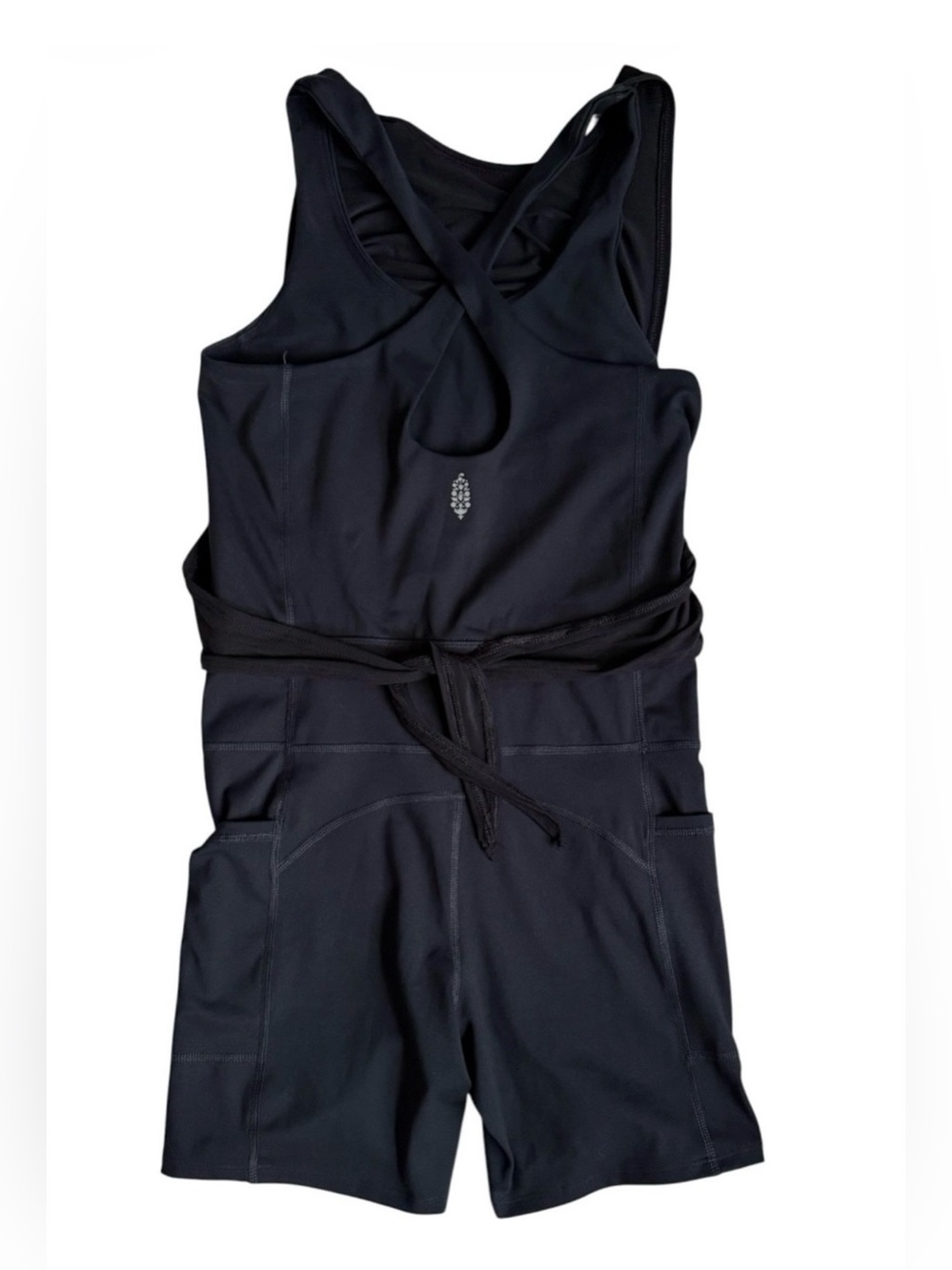 New! Free People Movement Front Runner Runsie Black Activewear Onesie XS - Picture 5 of 6